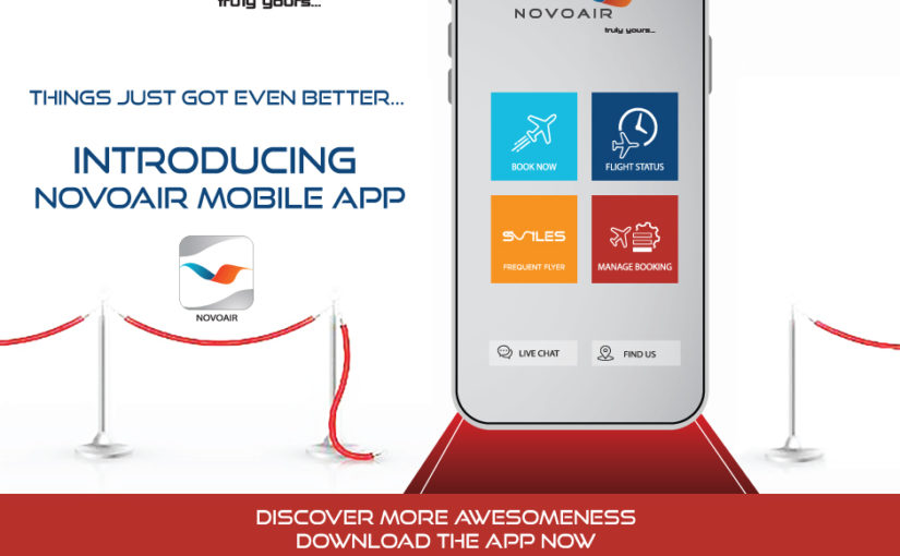 NOVOAIR tickets are available in mobile app